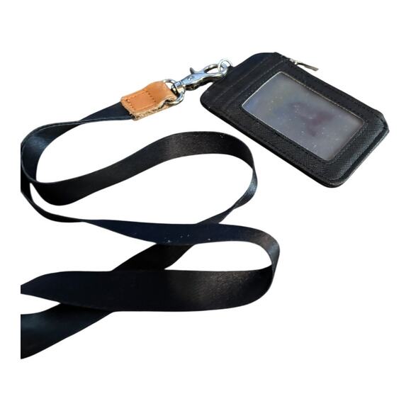 Black Lanyard and ID Badge Holder - Picture 3 of 5